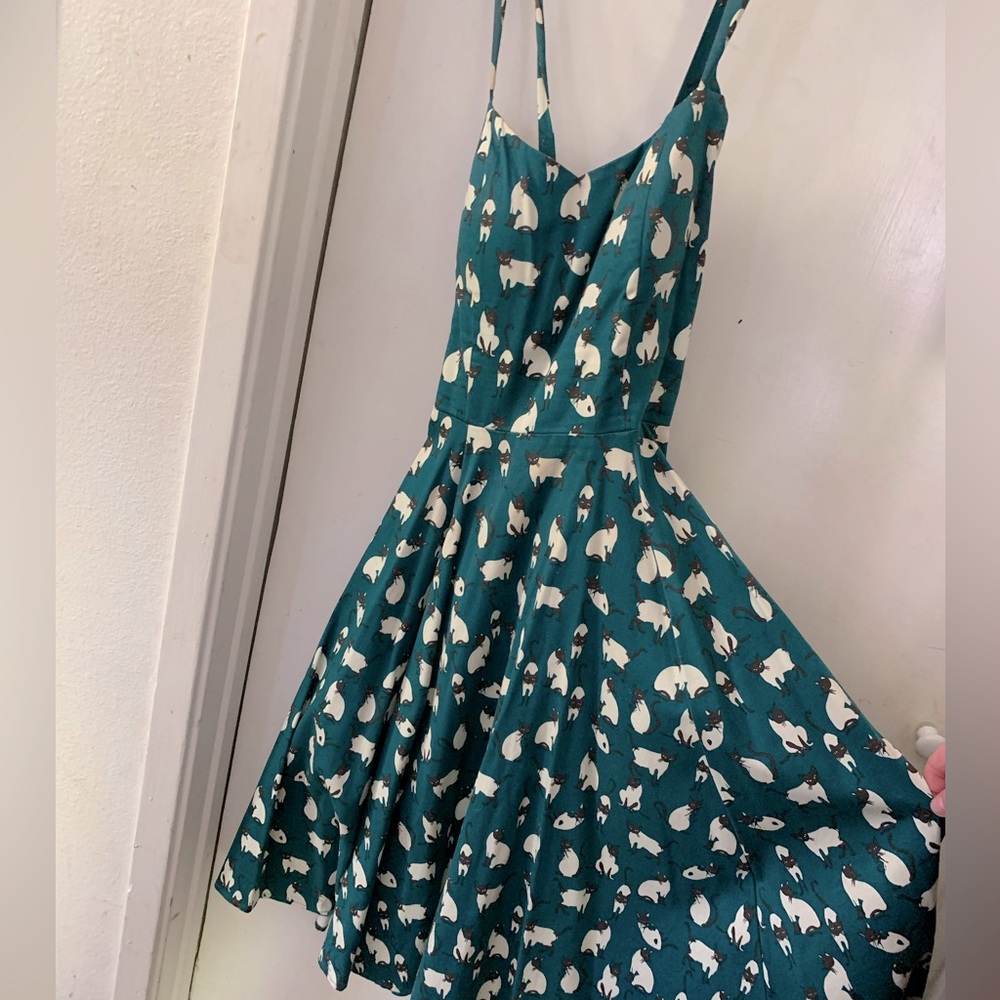 Cat Print PinUp Swing Dress